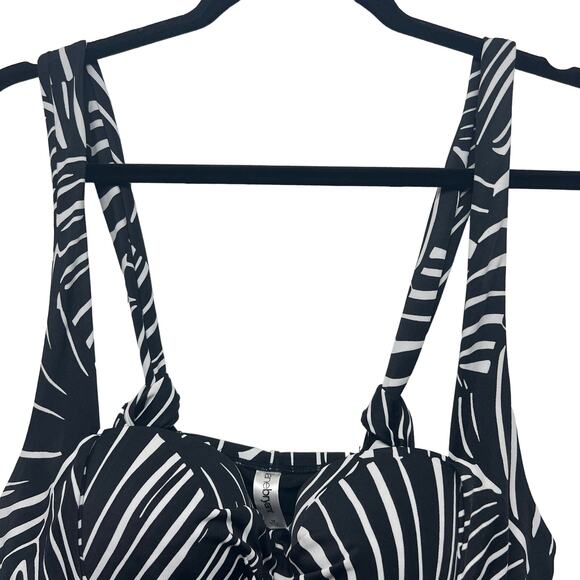 Lane Bryant Black & White Women's Bathing Suit Size 16 Padded Cups - Picture 3 of 16
